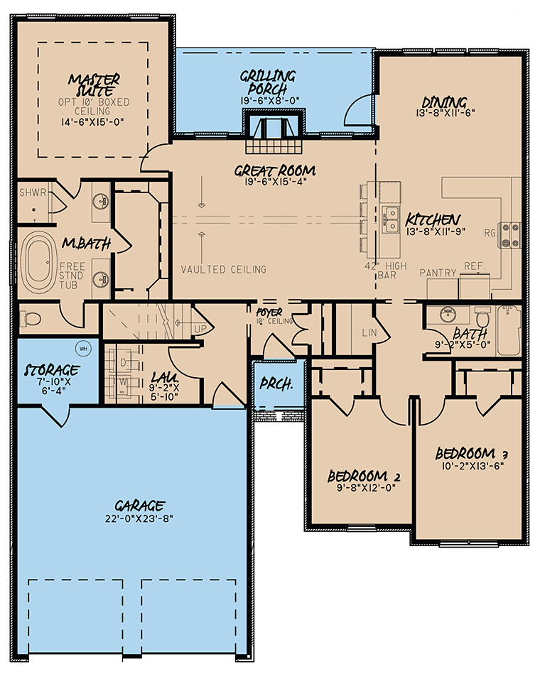 Plan 82490 | Traditional Brick House Plans with Bonus Room