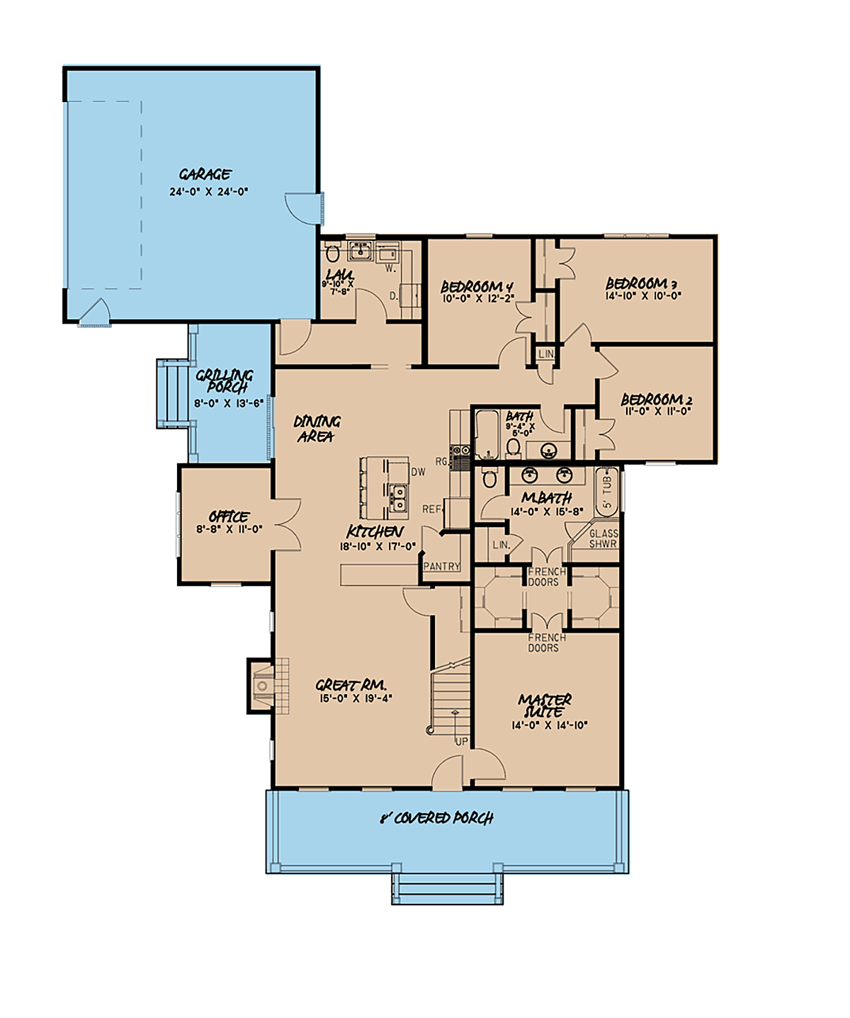 House Plan 82500 Level One
