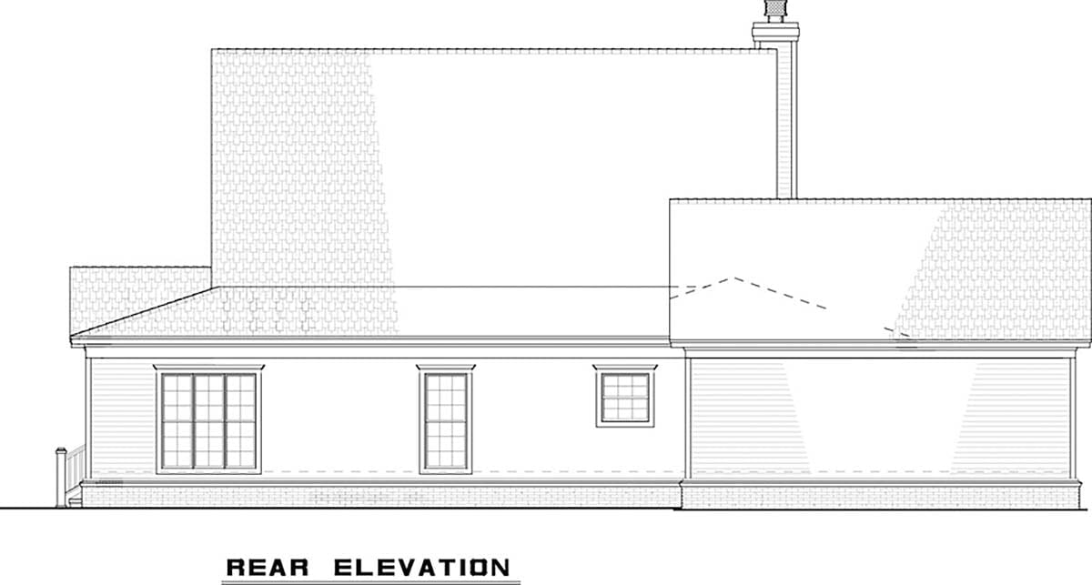House Plan 82500 Rear Elevation