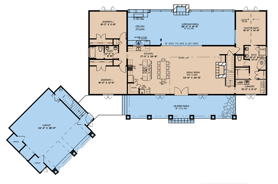 House Plan 82528 Level One
