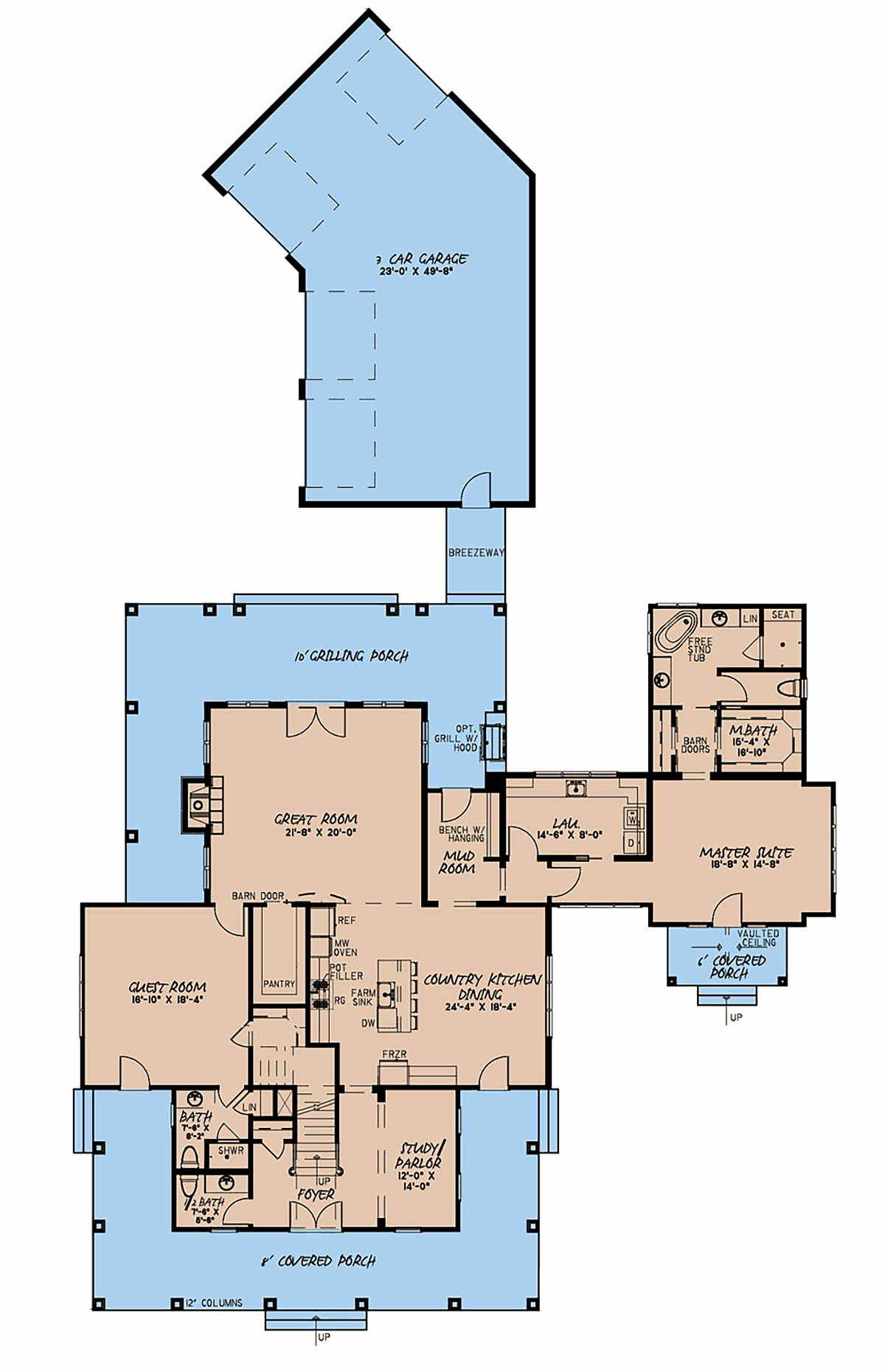 House Plan 82537 Level One