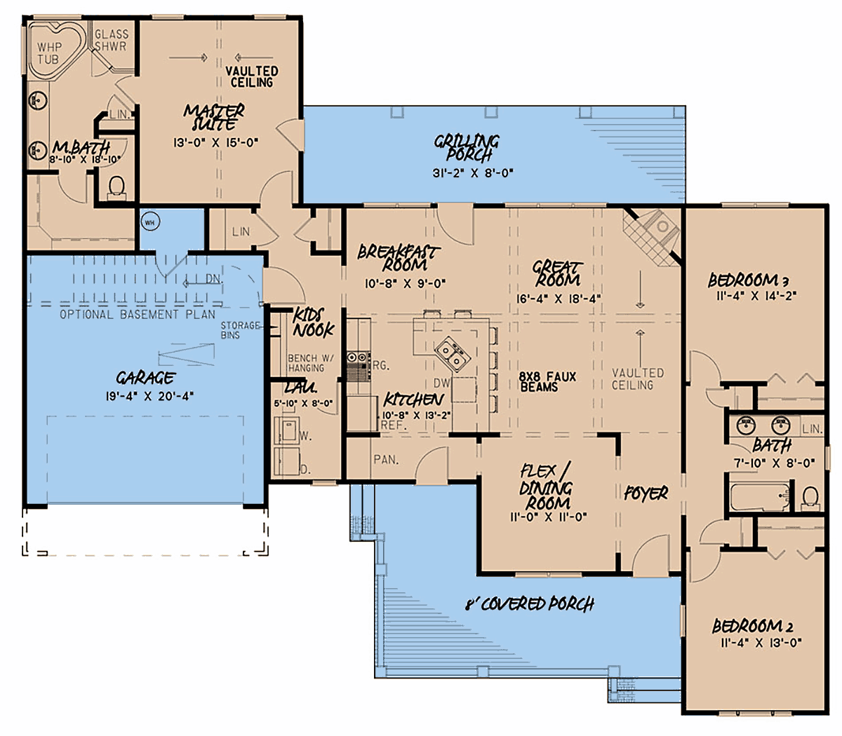 House Plan 82544 Level One