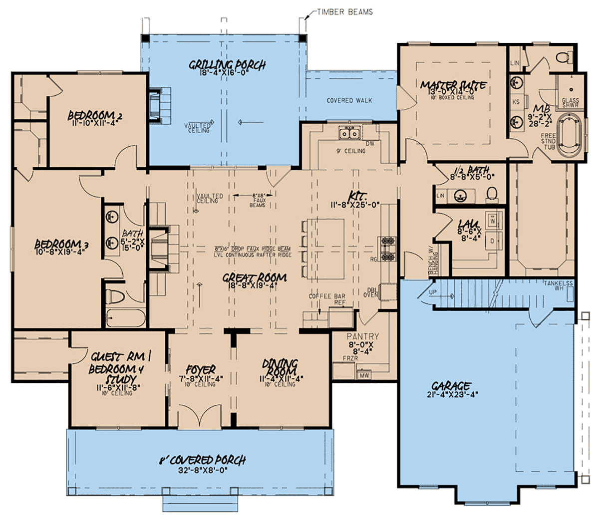 House Plan 82577 Level One