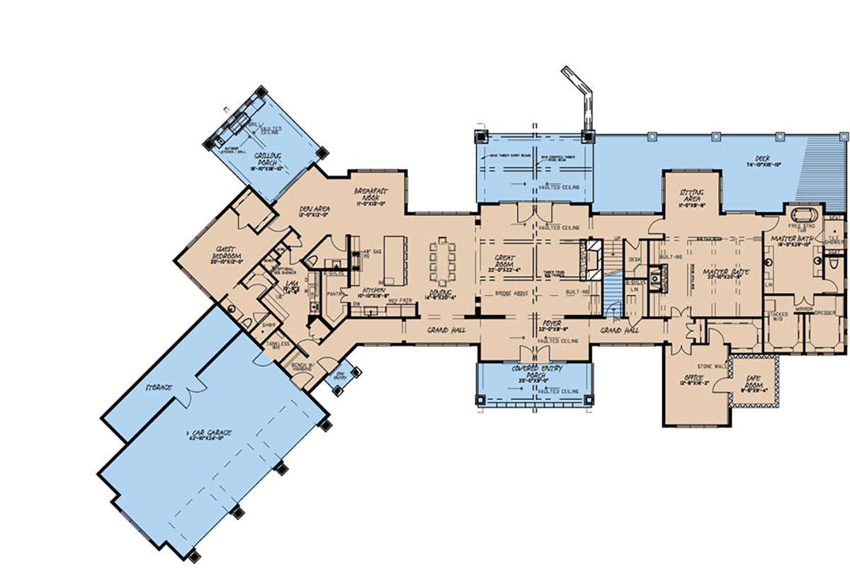 House Plan 82582 Level One