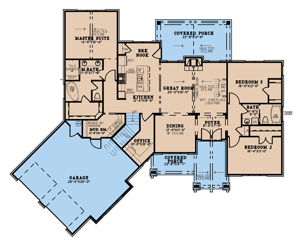 House Plan 82595 Level One