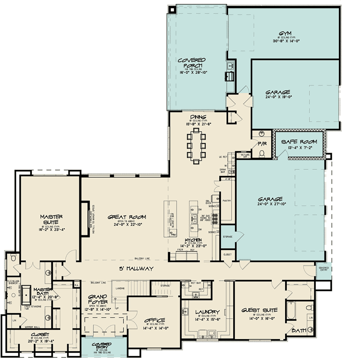 House Plan 82609 Level One