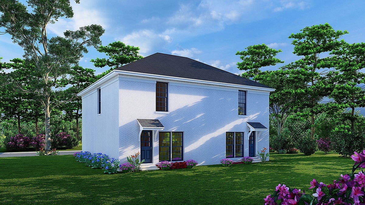 Multi-Family Plan 82626 Rear Elevation