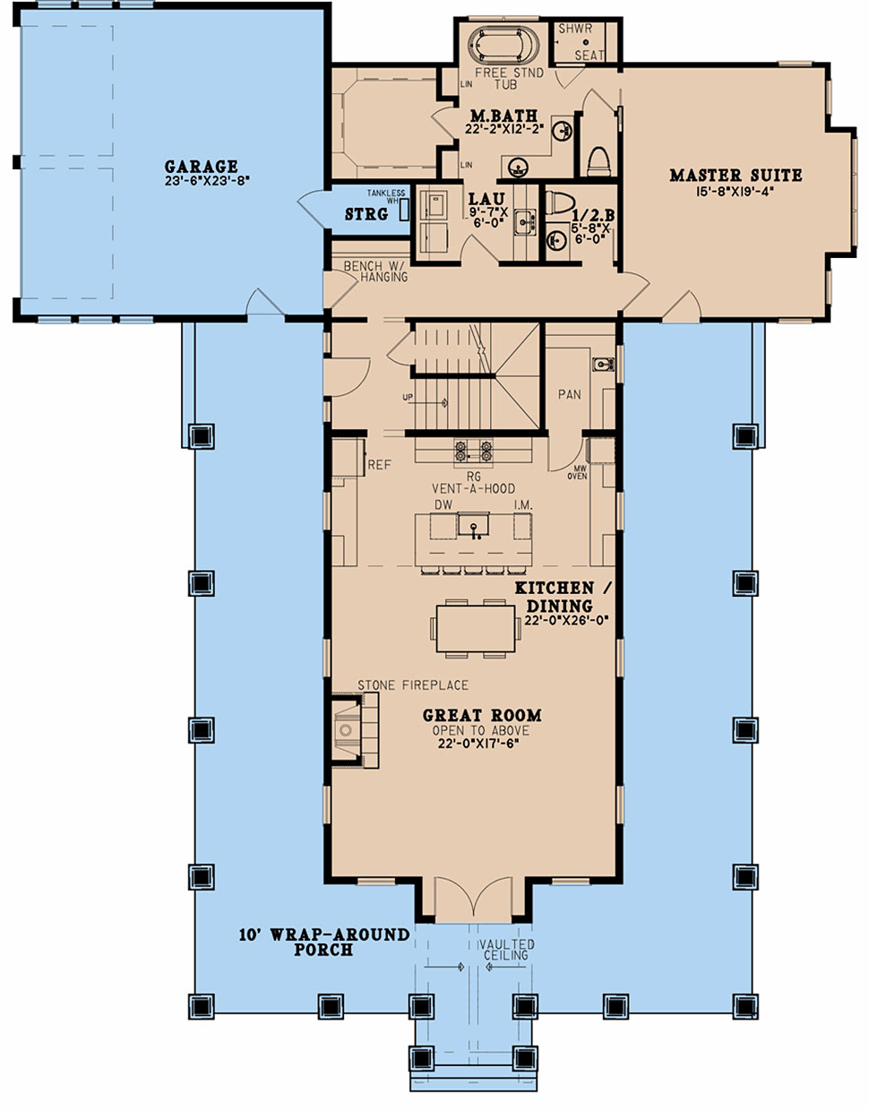 House Plan 82630 Level One