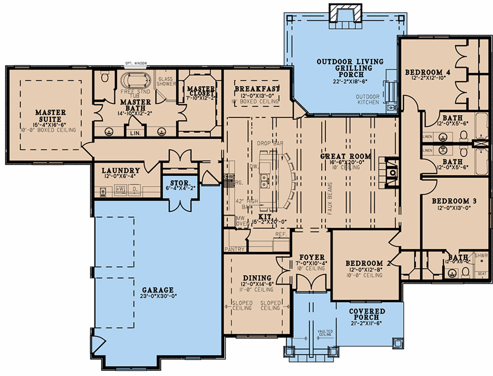 House Plan 82631 Level One