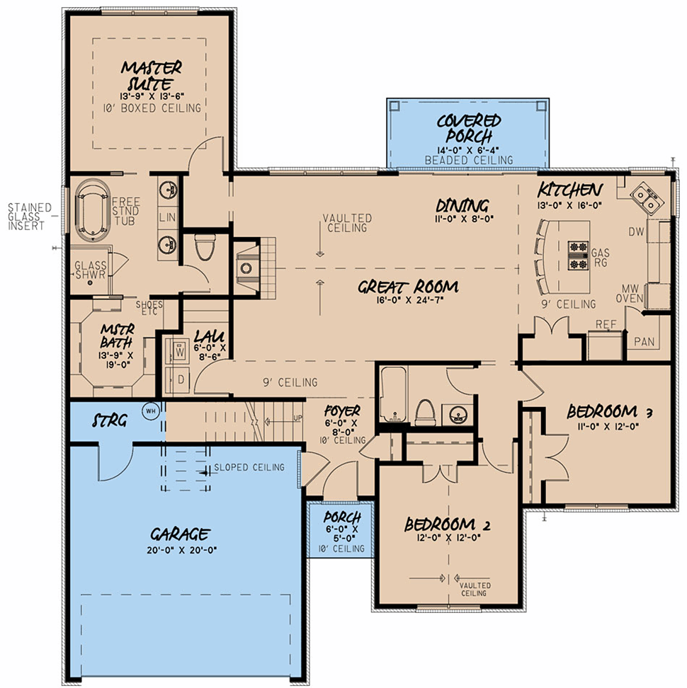 House Plan 82640 Level One
