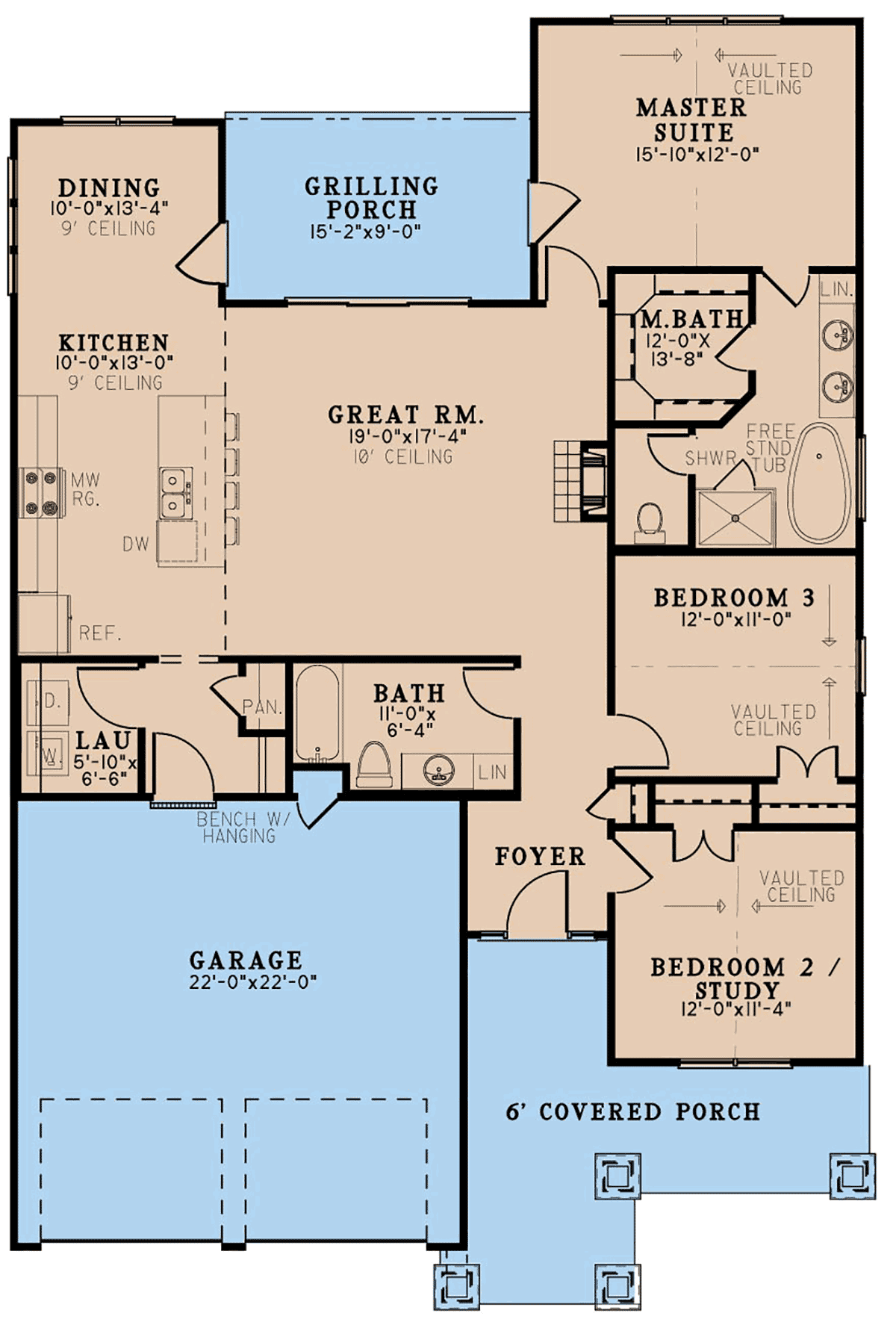 House Plan 82651 Level One