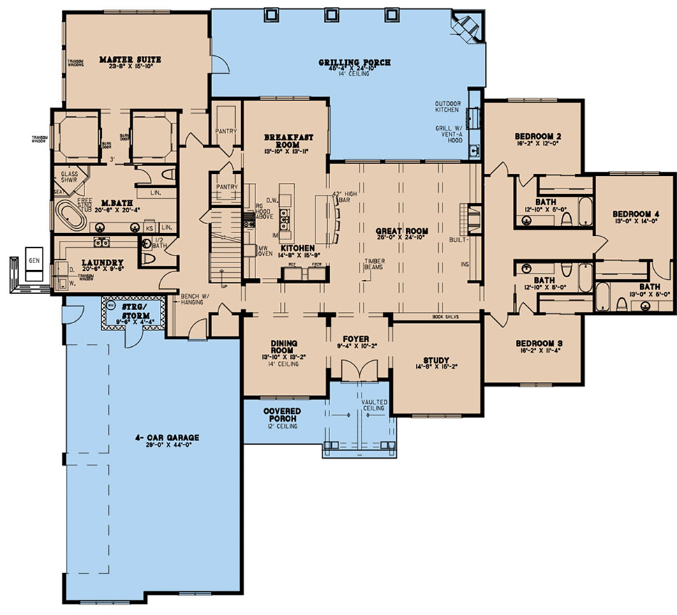 House Plan 82666 Level One