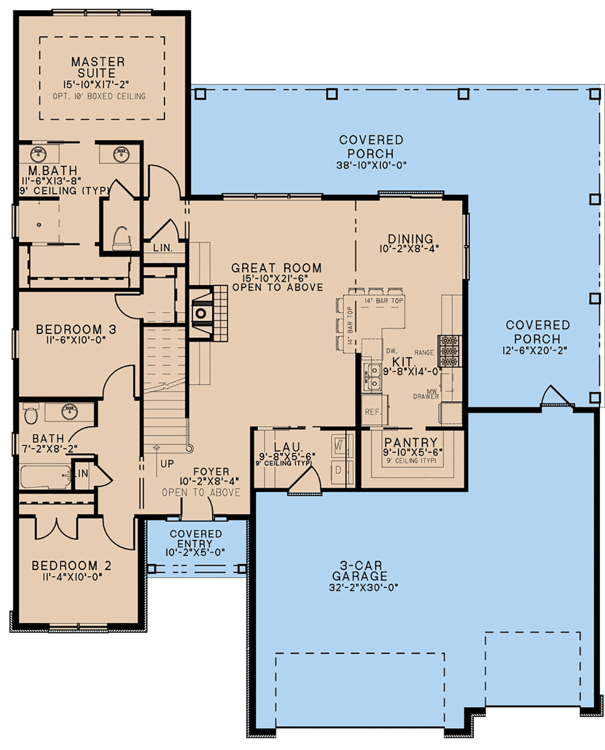 House Plan 82692 Level One