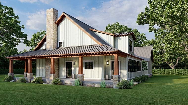 Bungalow, Country, Craftsman, Farmhouse Plan with 2006 Sq. Ft., 3 Bedrooms, 3 Bathrooms, 2 Car Garage Picture 6