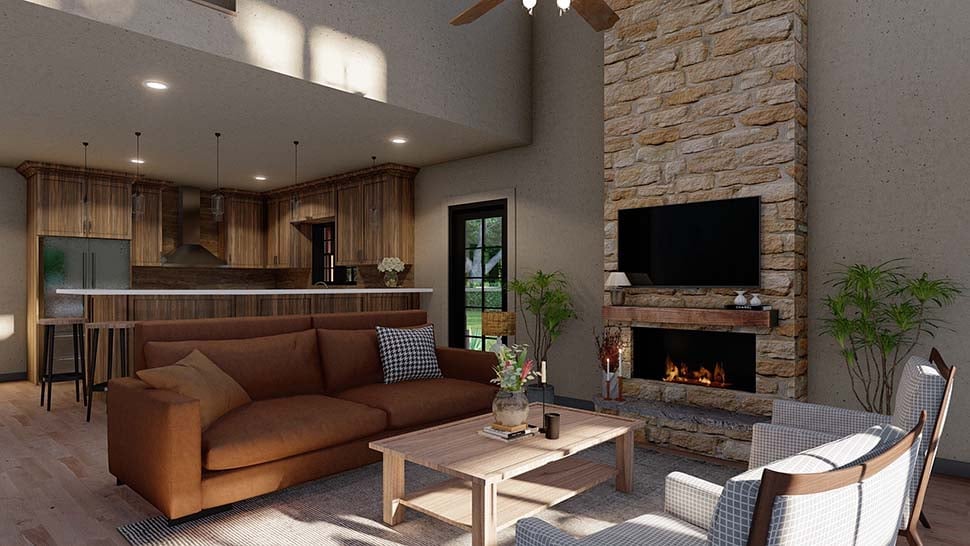Bungalow, Country, Craftsman, Farmhouse Plan with 2006 Sq. Ft., 3 Bedrooms, 3 Bathrooms, 2 Car Garage Picture 9
