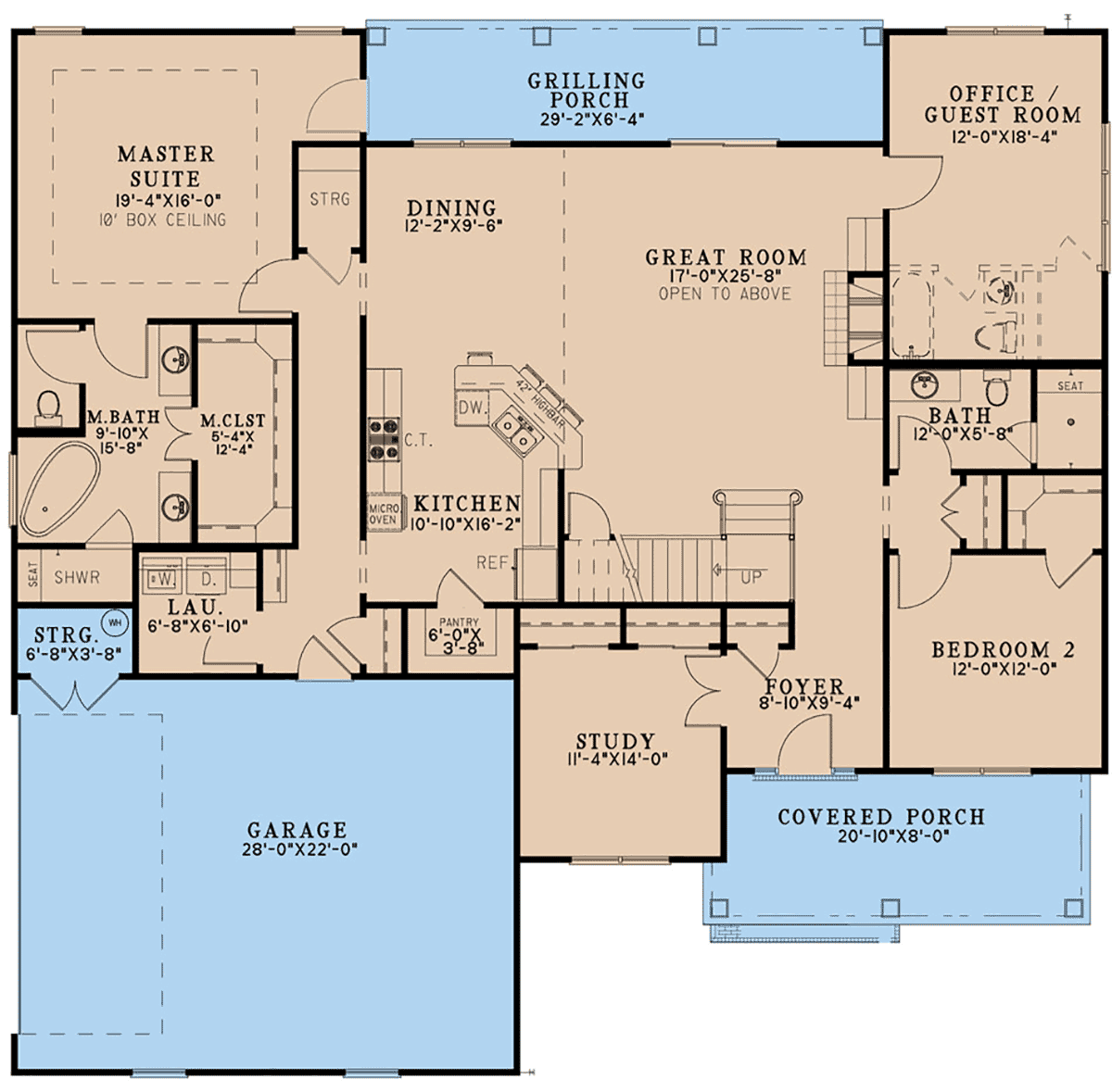 House Plan 82694 Level One