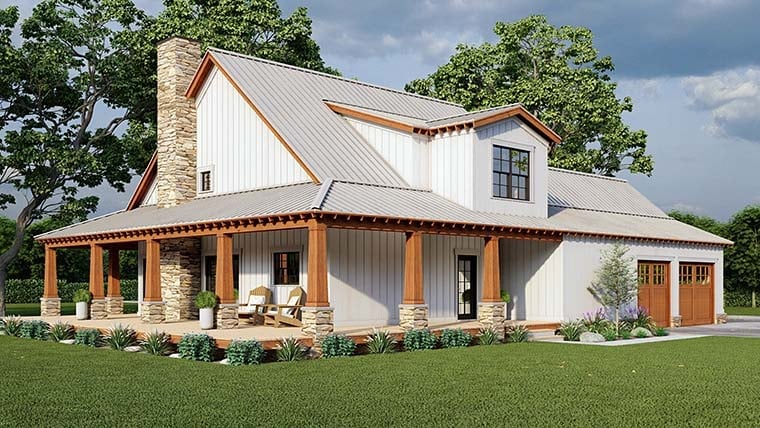 Bungalow, Cabin, Country, Craftsman, Farmhouse Plan with 2278 Sq. Ft., 3 Bedrooms, 3 Bathrooms, 2 Car Garage Picture 6