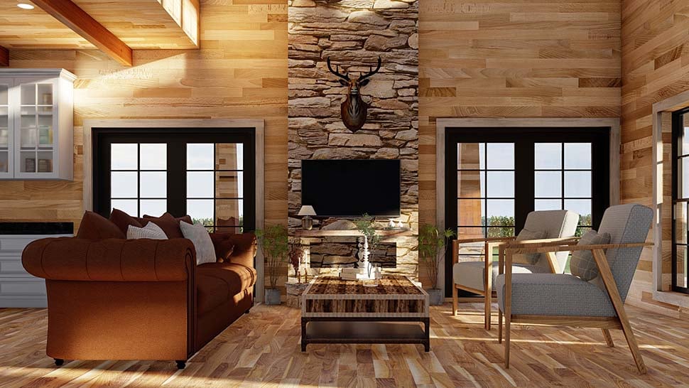 Bungalow, Cabin, Country, Craftsman, Farmhouse Plan with 2278 Sq. Ft., 3 Bedrooms, 3 Bathrooms, 2 Car Garage Picture 7