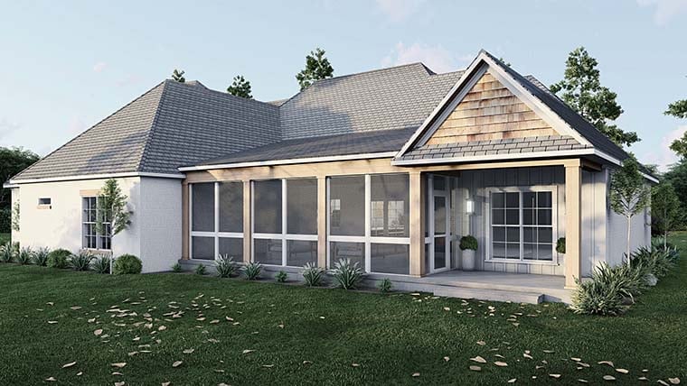 Bungalow, Craftsman, European, Traditional Plan with 2199 Sq. Ft., 3 Bedrooms, 3 Bathrooms, 3 Car Garage Picture 6