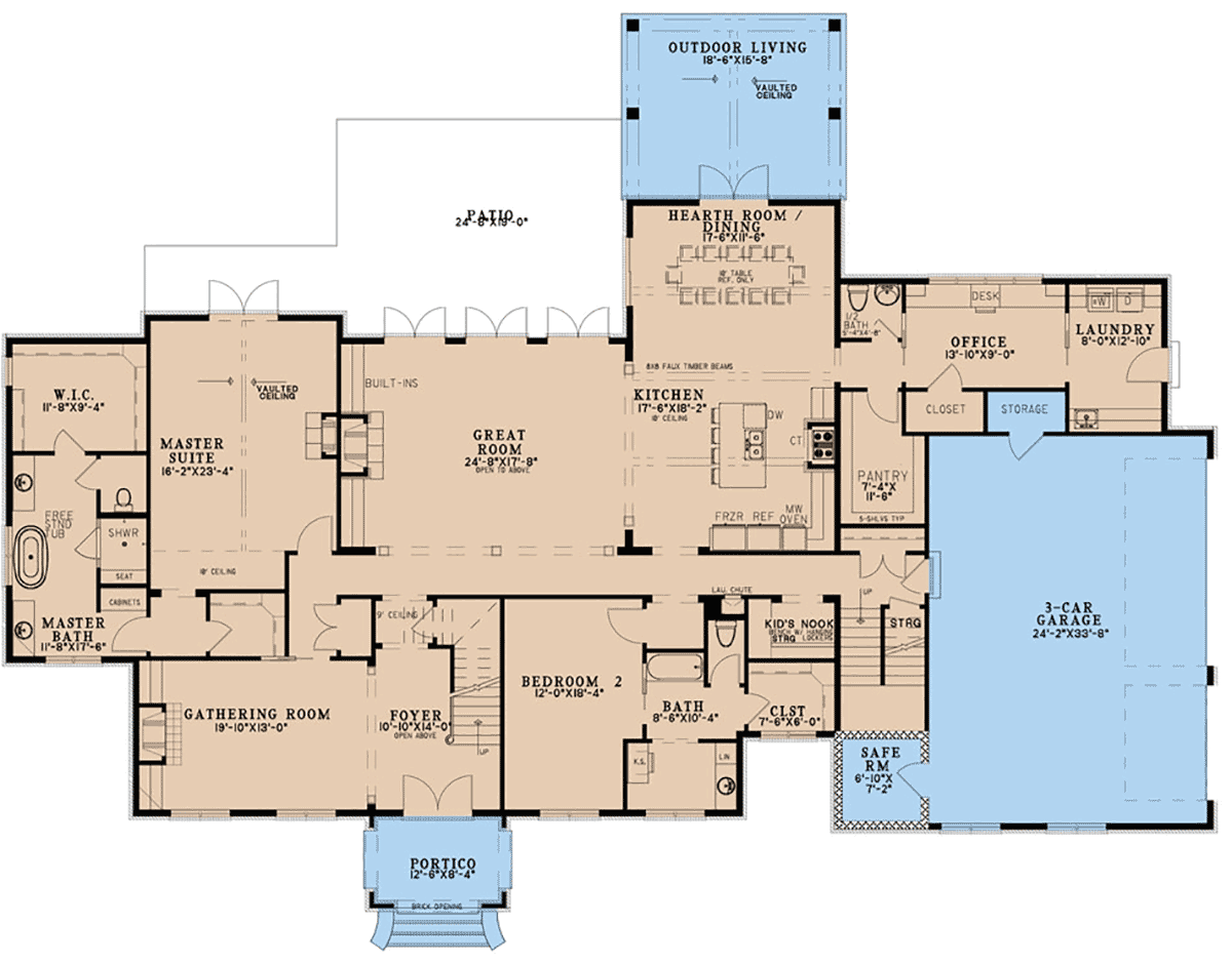 House Plan 82711 Level One