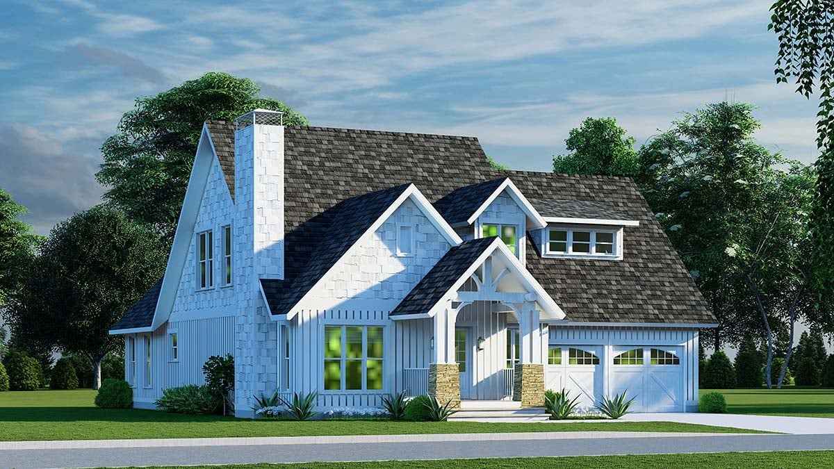 Bungalow, Coastal, Country, Craftsman, Farmhouse, Southern, Traditional Plan with 1986 Sq. Ft., 3 Bedrooms, 3 Bathrooms, 2 Car Garage Picture 3