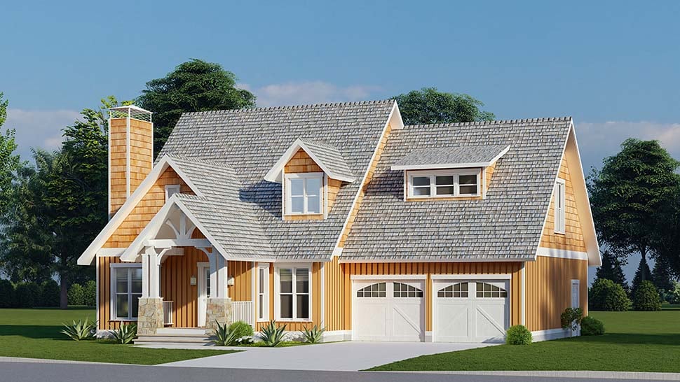 Bungalow, Coastal, Country, Craftsman, Farmhouse, Southern, Traditional Plan with 1986 Sq. Ft., 3 Bedrooms, 3 Bathrooms, 2 Car Garage Picture 4