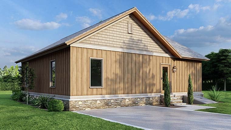 Bungalow, Coastal, Country, Craftsman, Farmhouse, Southern, Traditional Plan with 1071 Sq. Ft., 2 Bedrooms, 2 Bathrooms Picture 6