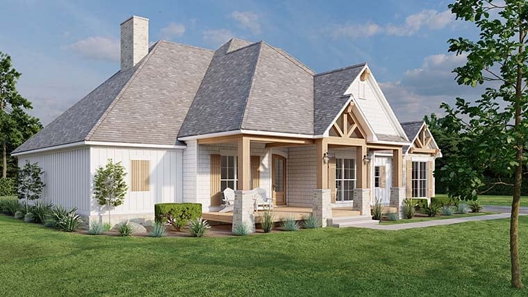 Bungalow, Coastal, Country, Craftsman, Farmhouse, Southern, Traditional Plan with 2442 Sq. Ft., 3 Bedrooms, 4 Bathrooms, 2 Car Garage Picture 6
