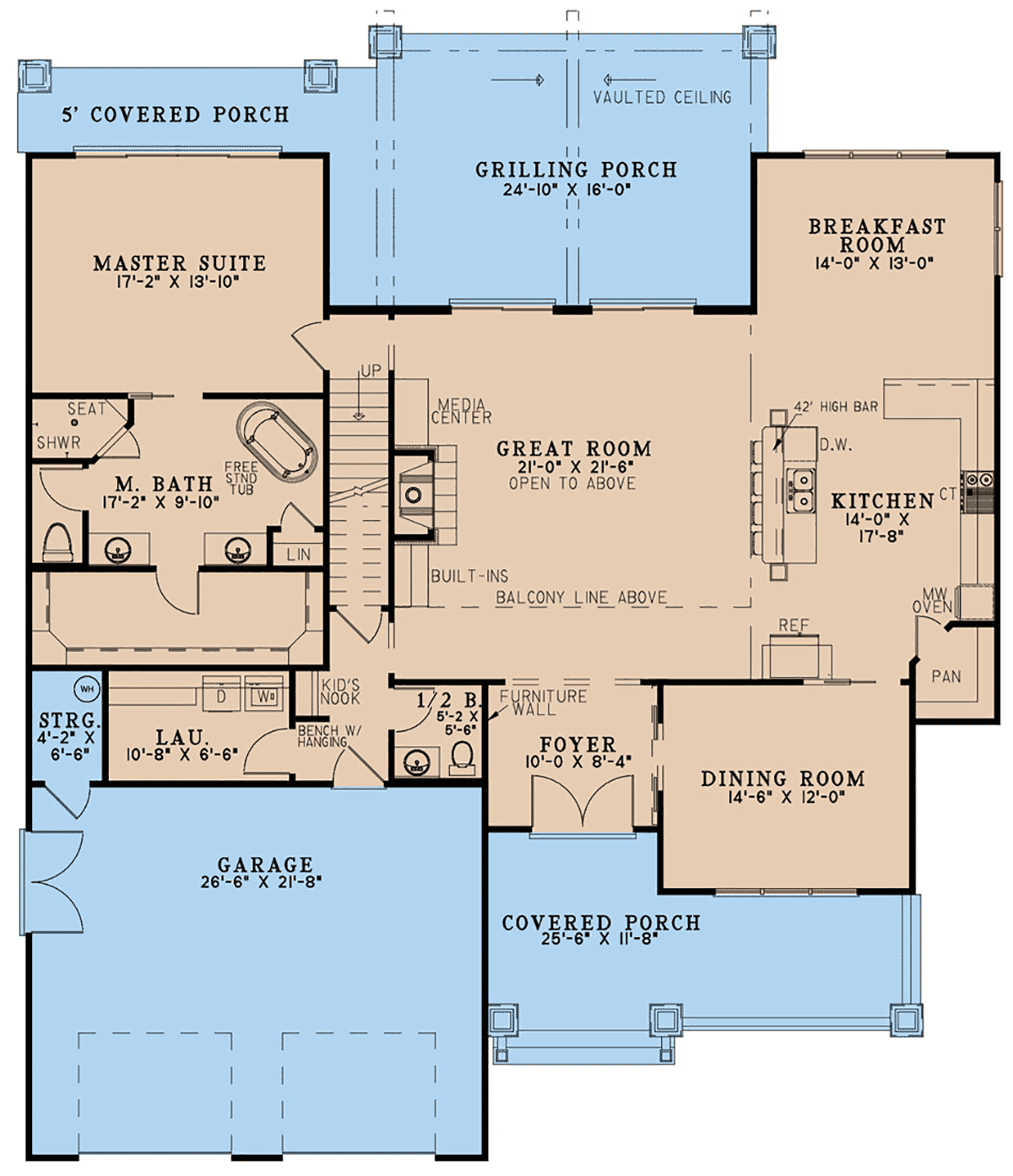 House Plan 82725 Level One