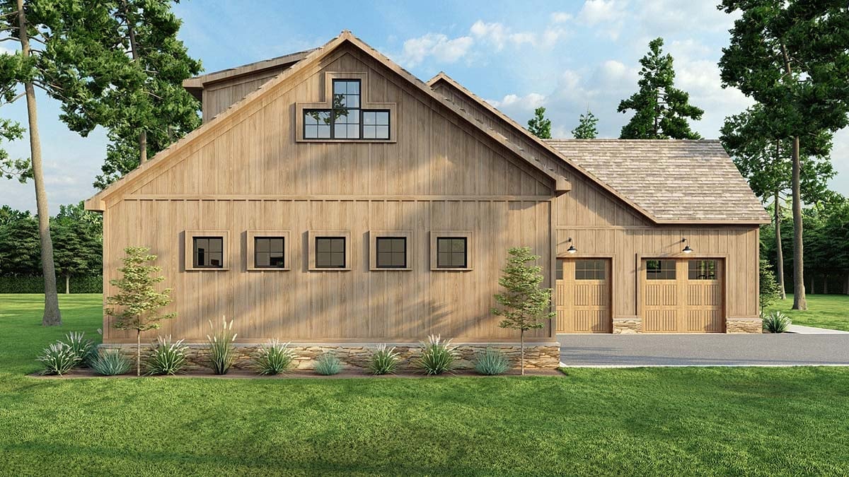 Bungalow, Country, Craftsman, Farmhouse, Southern, Traditional Plan with 2173 Sq. Ft., 3 Bedrooms, 3 Bathrooms, 4 Car Garage Picture 3