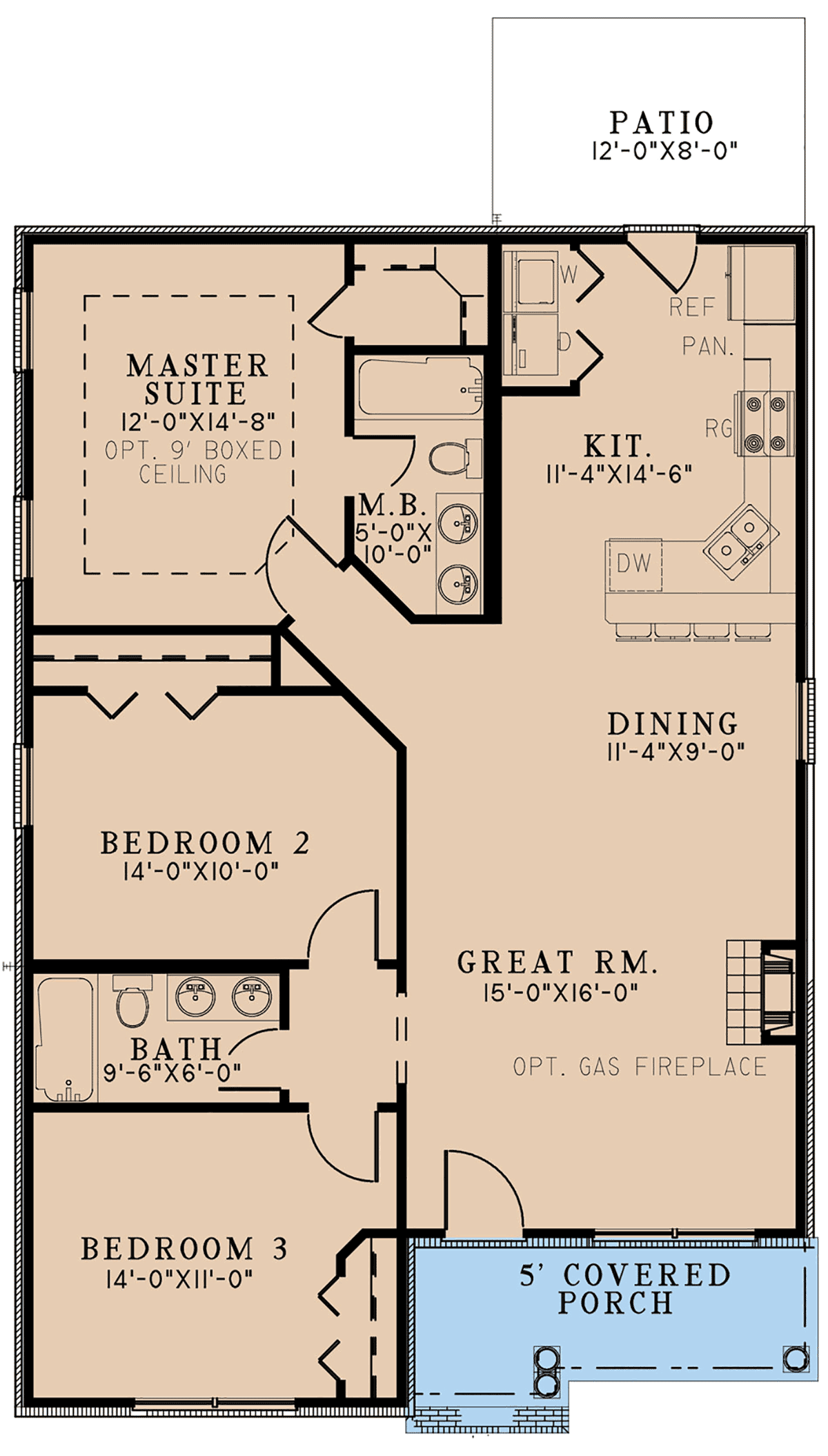House Plan 82729 Level One