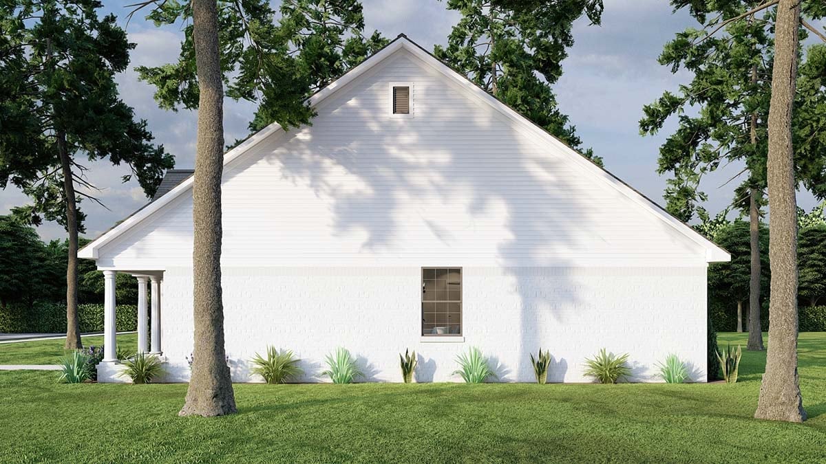 Country, Southern, Traditional Plan with 1250 Sq. Ft., 3 Bedrooms, 2 Bathrooms Picture 2