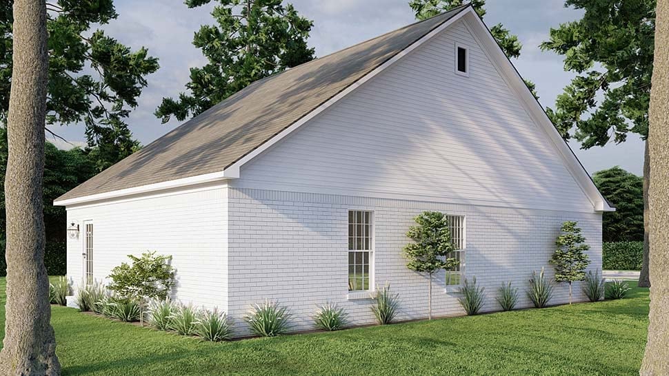 Country, Southern, Traditional Plan with 1265 Sq. Ft., 3 Bedrooms, 2 Bathrooms Picture 7