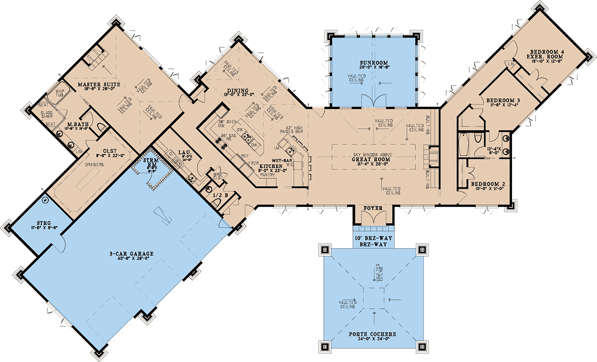 House Plan 82736 Level One