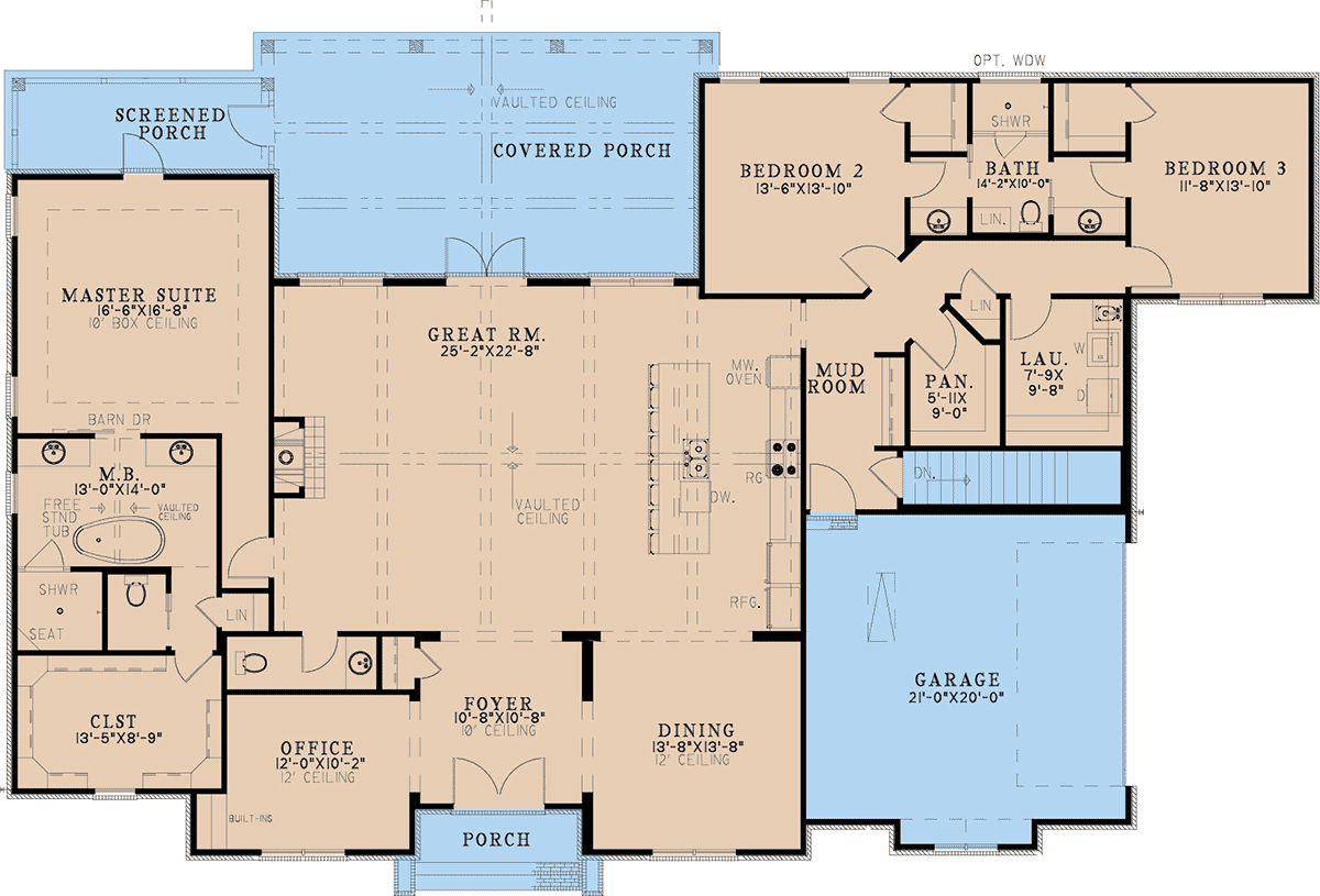House Plan 82741 Level One