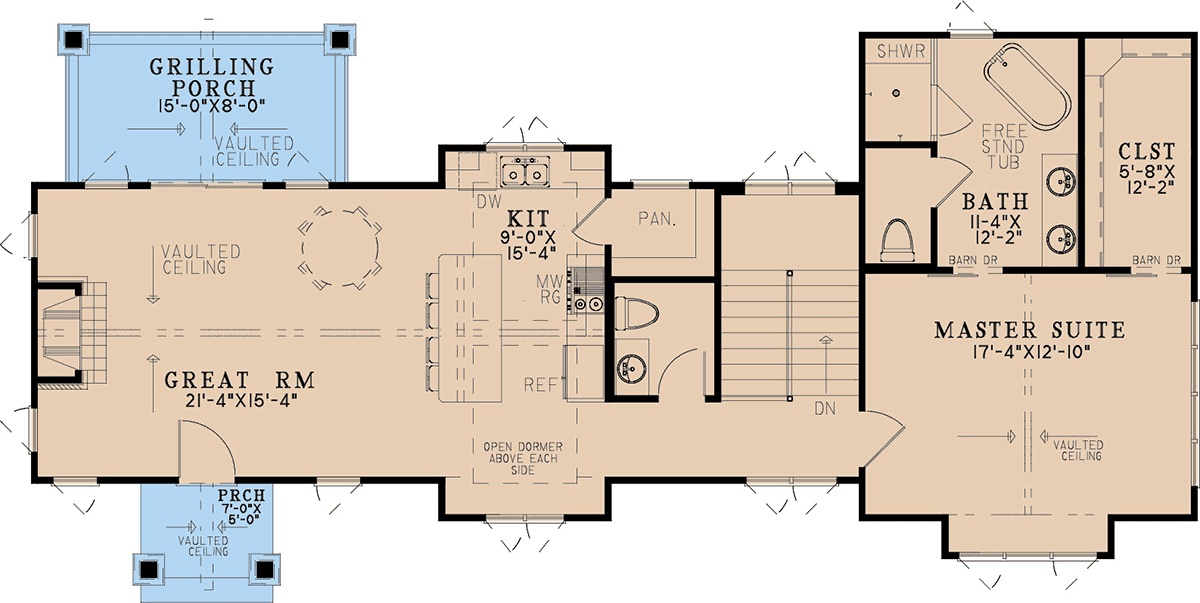 House Plan 82742 Level One