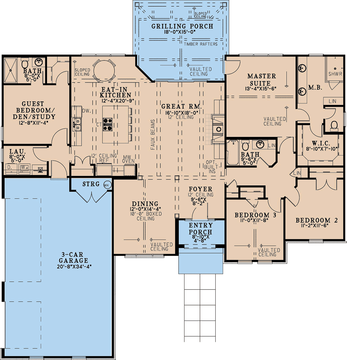 House Plan 82749 Level One