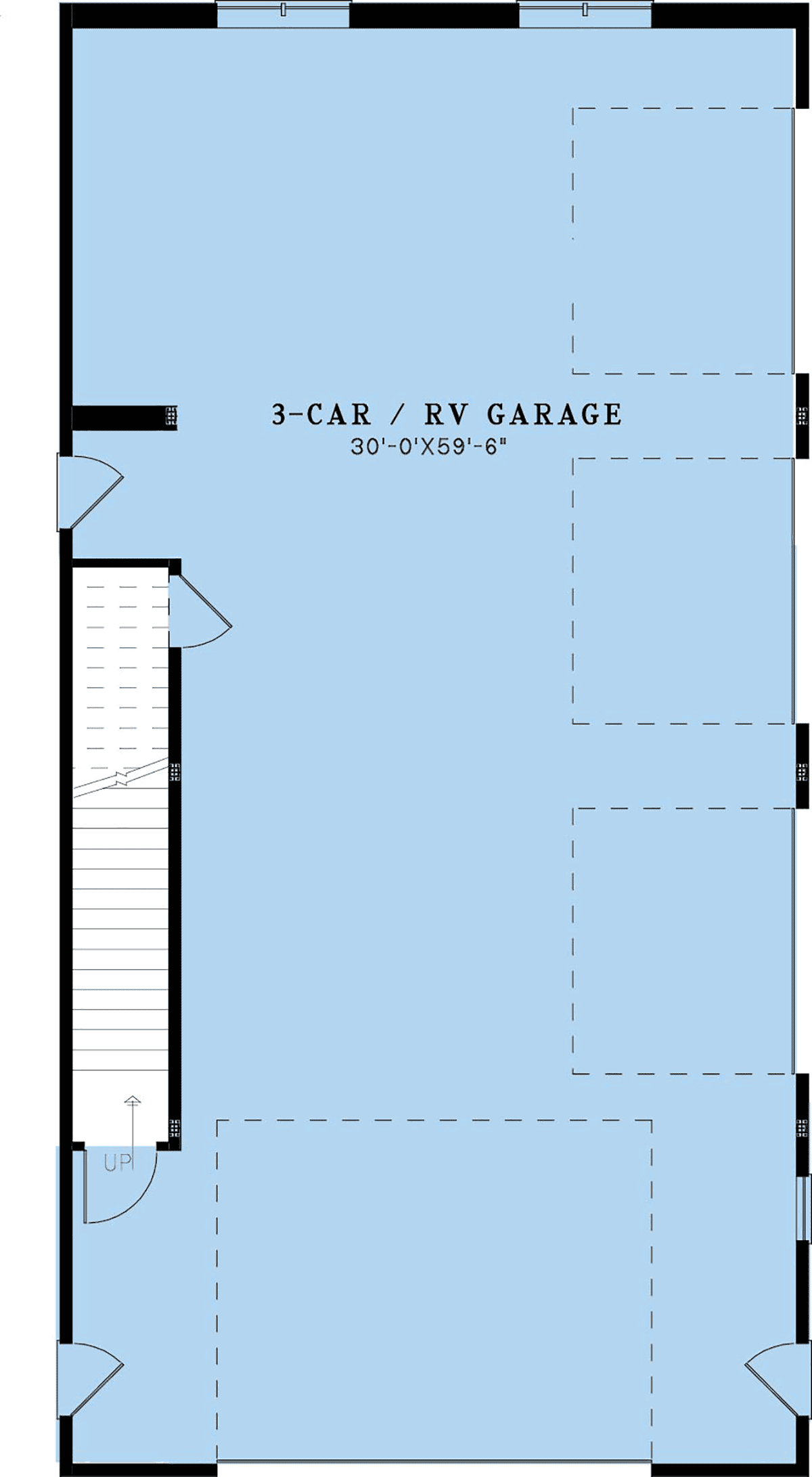 Garage-Living Plan 82751 Level One