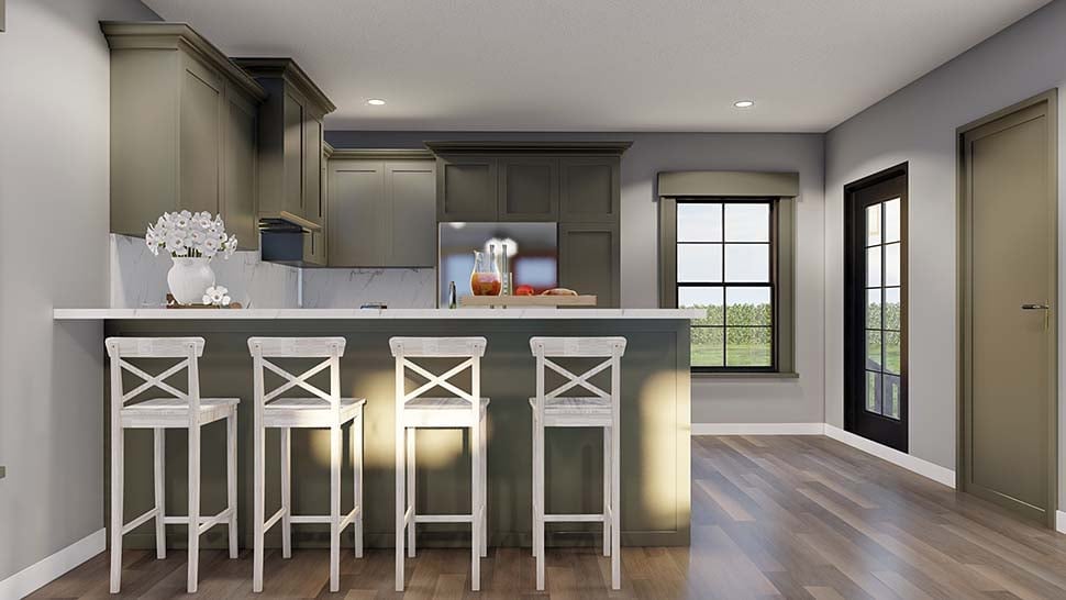 Coastal, Cottage, Country, Southern Plan with 1345 Sq. Ft., 2 Bedrooms, 2 Bathrooms Picture 11