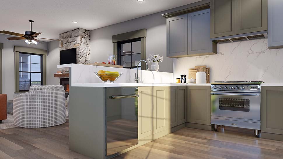 Coastal, Cottage, Country, Southern Plan with 1345 Sq. Ft., 2 Bedrooms, 2 Bathrooms Picture 12