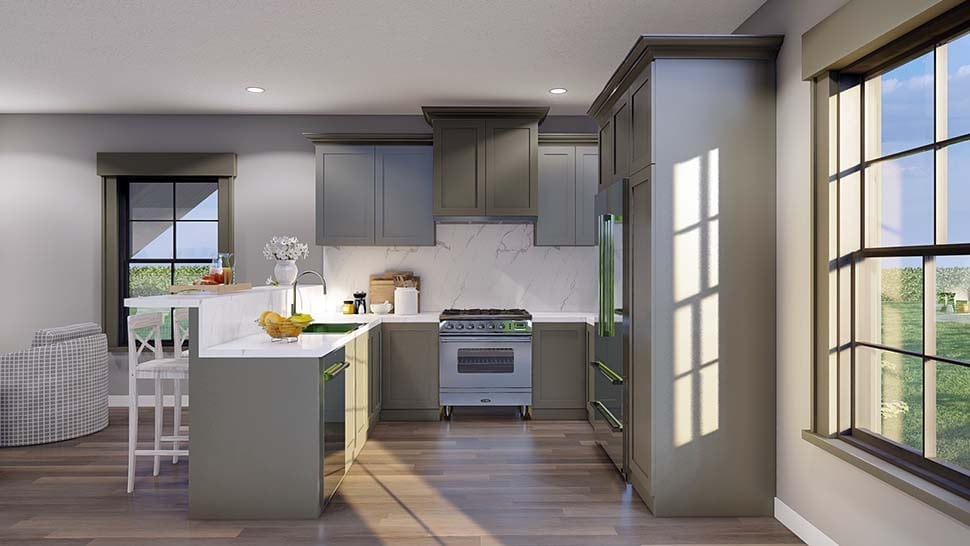 Coastal, Cottage, Country, Southern Plan with 1345 Sq. Ft., 2 Bedrooms, 2 Bathrooms Picture 15