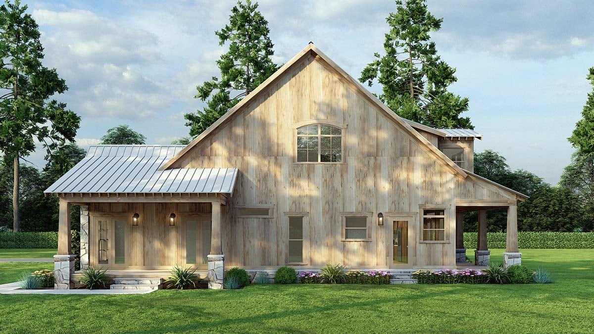 Bungalow, Cabin, Cottage, Country Plan with 2349 Sq. Ft., 3 Bedrooms, 3 Bathrooms, 2 Car Garage Picture 2