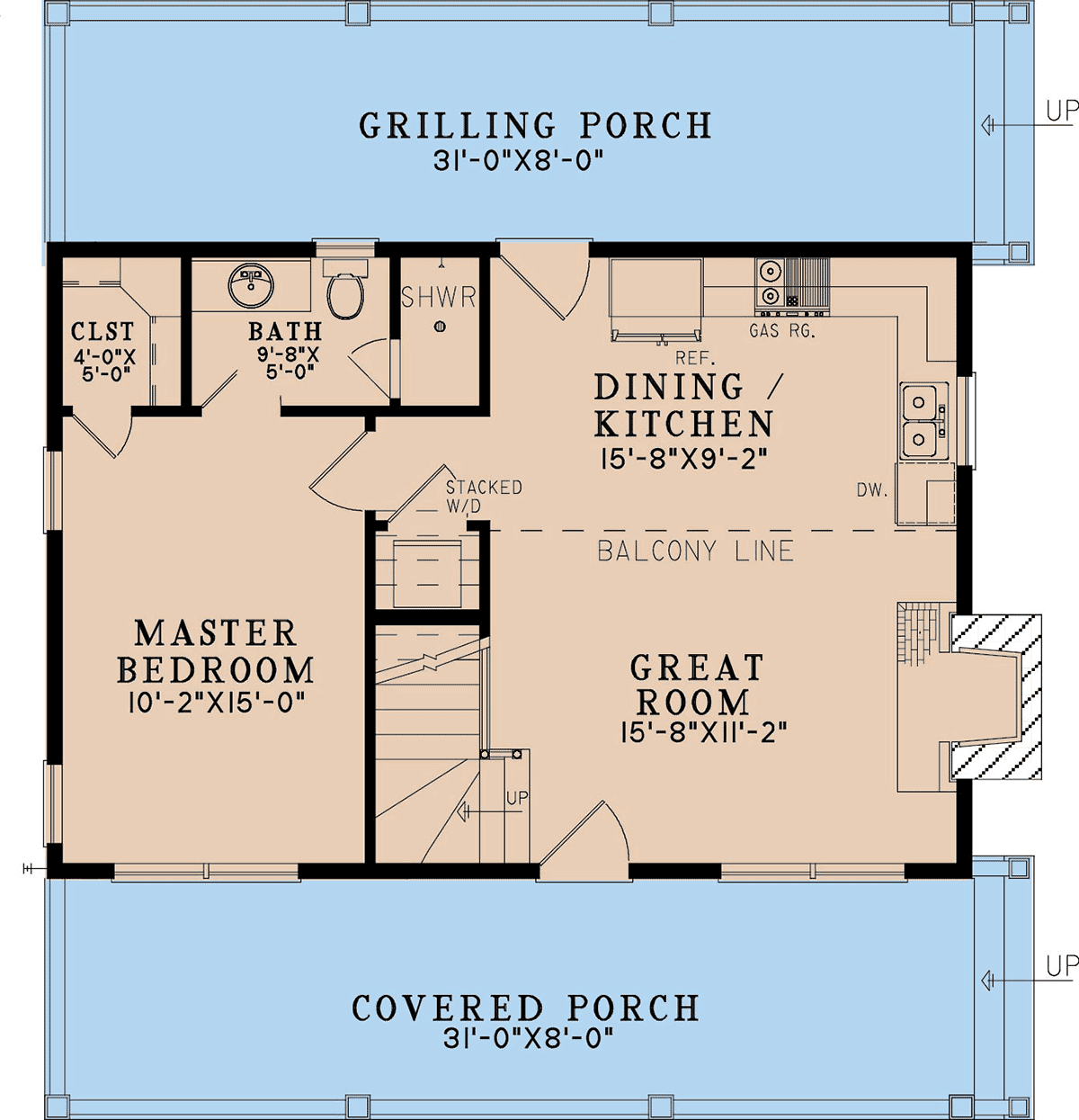 House Plan 82759 Level One