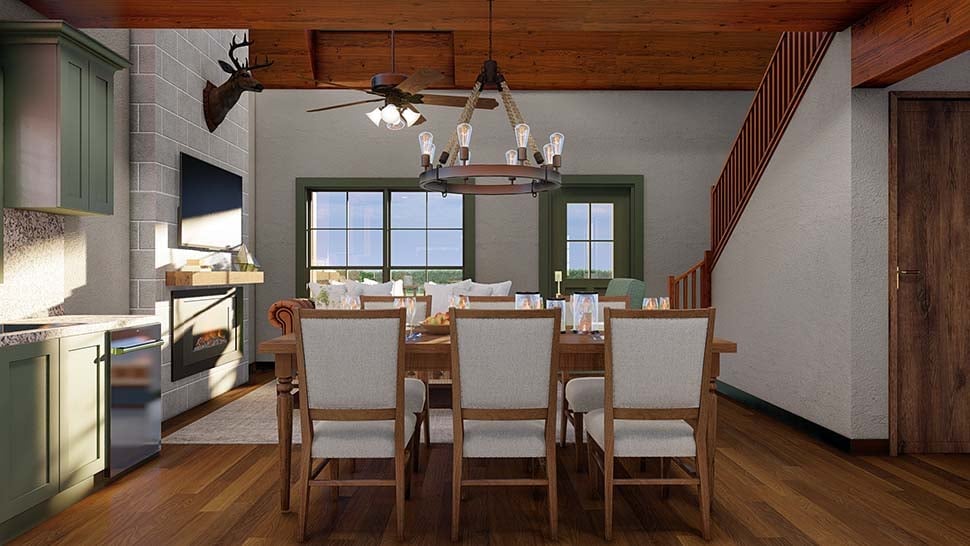 Cabin, Coastal, Country Plan with 1039 Sq. Ft., 2 Bedrooms, 2 Bathrooms Picture 11