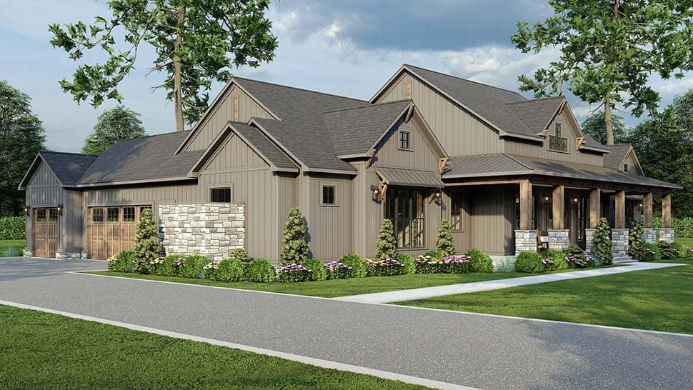 Barndominium, Country, Farmhouse, Traditional Plan with 2480 Sq. Ft., 3 Bedrooms, 4 Bathrooms, 3 Car Garage Picture 5