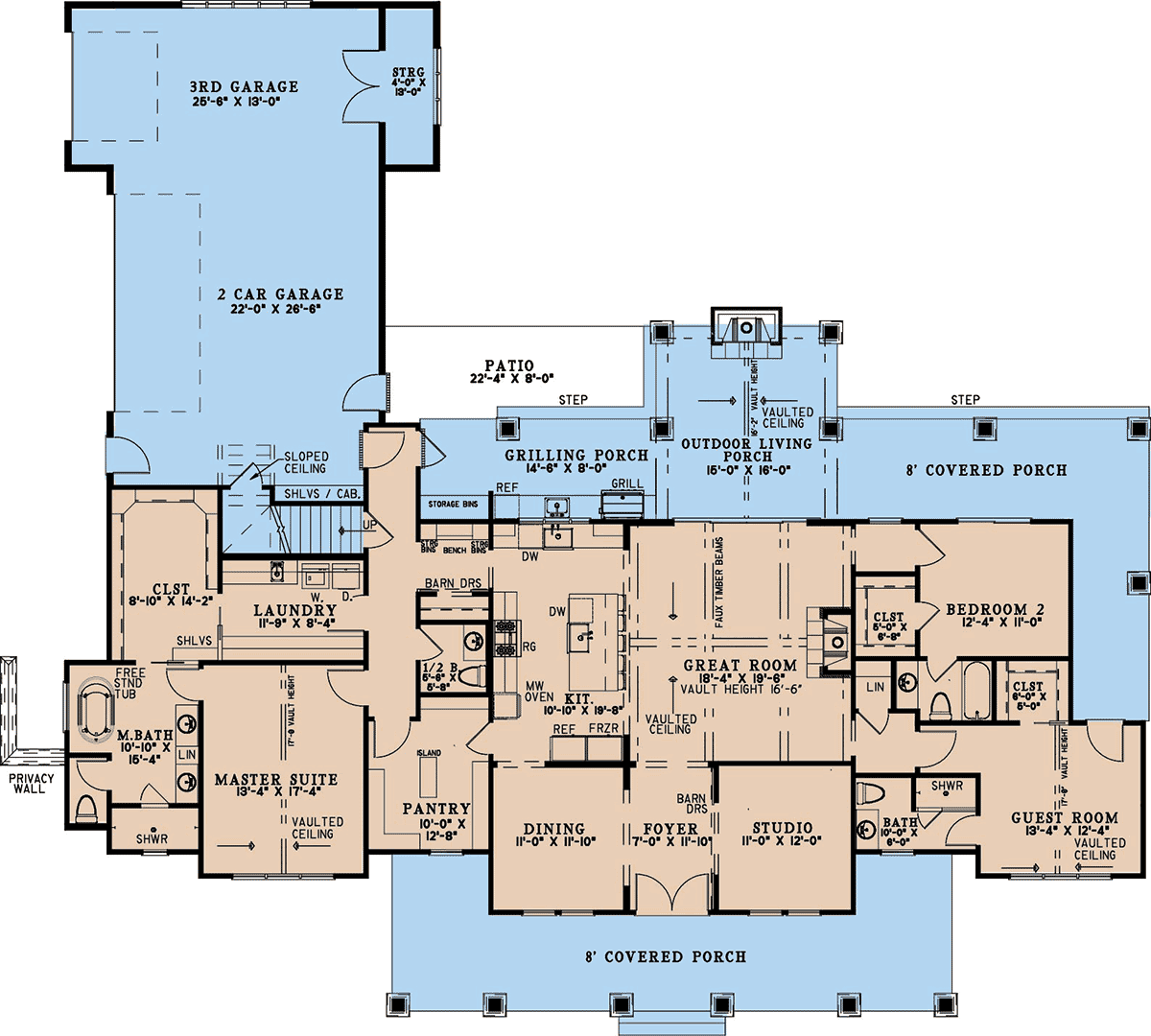 House Plan 82777 Level One