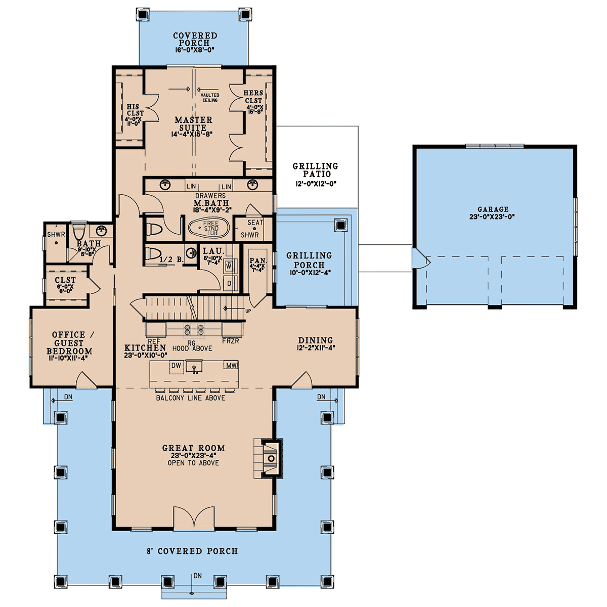 House Plan 82779 Level One