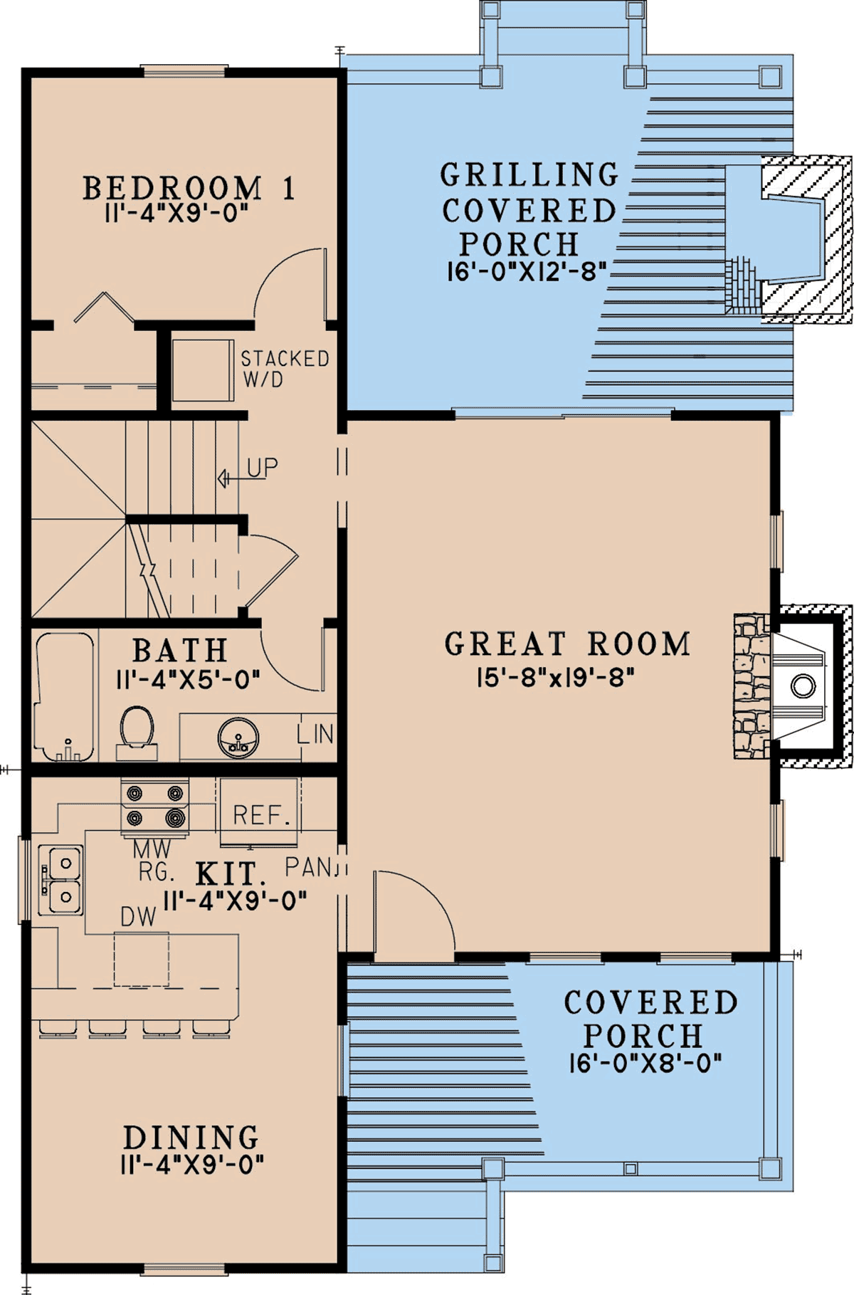 House Plan 82781 Level One