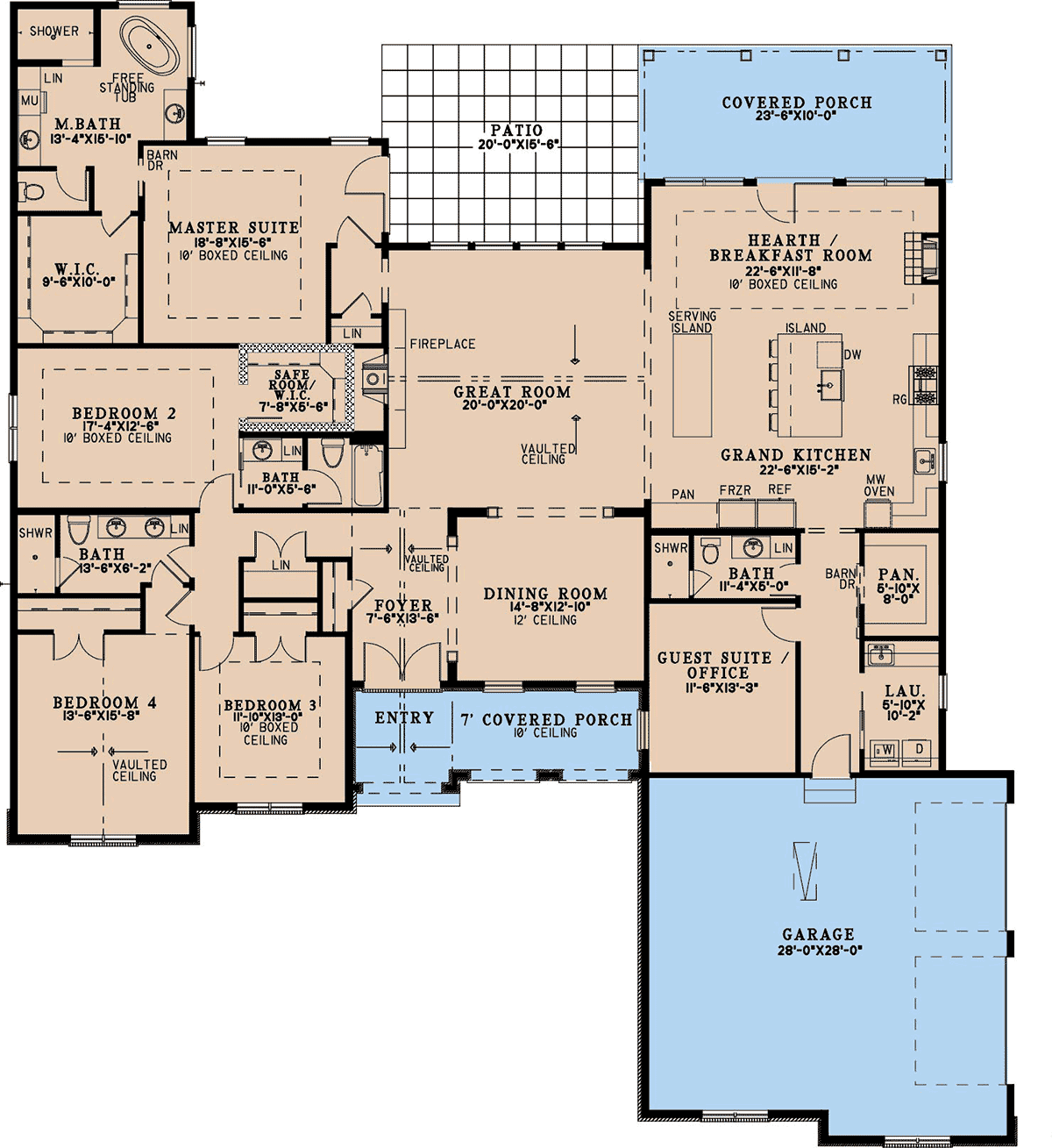 House Plan 82794 Level One