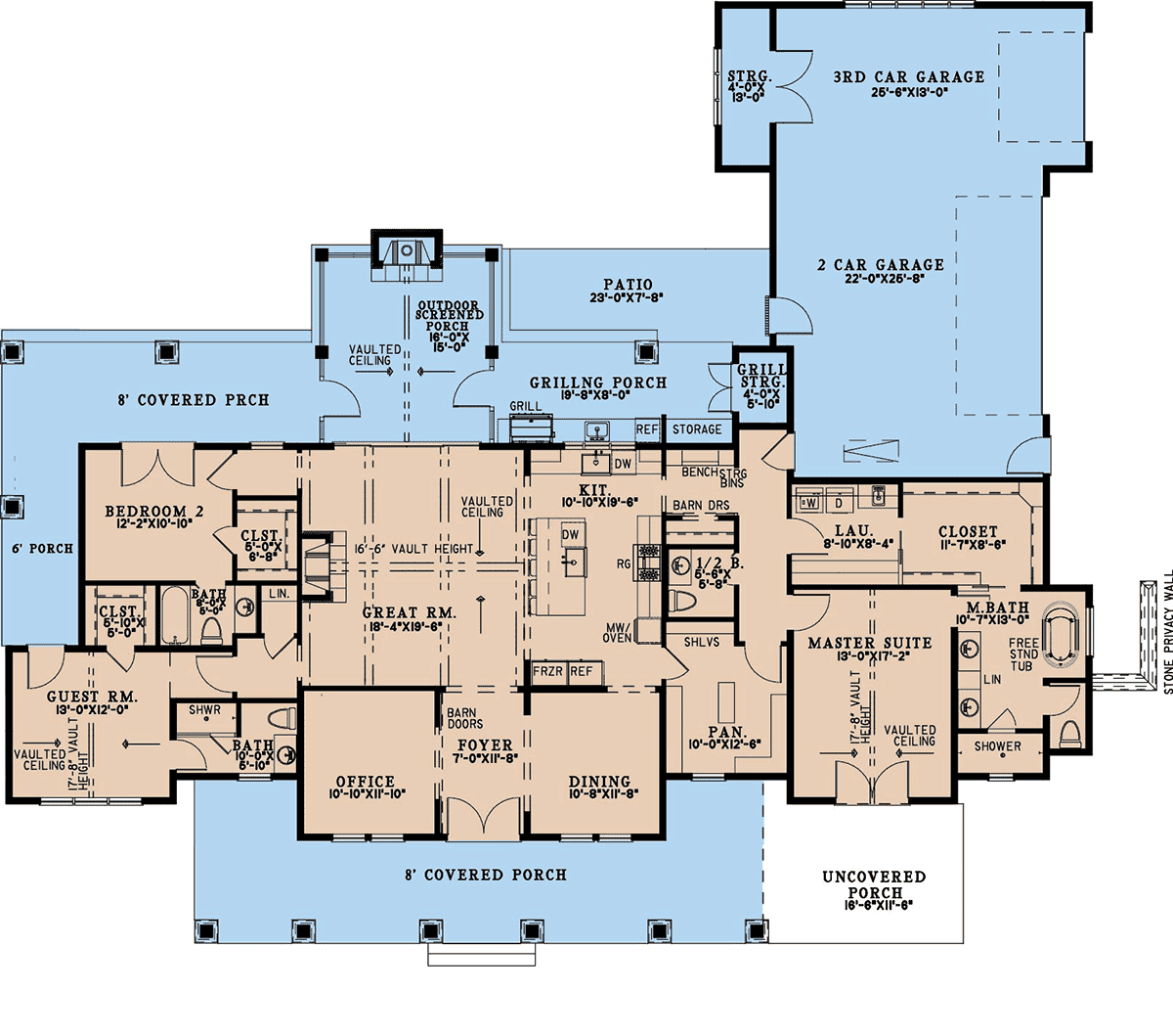 House Plan 82795 Level One